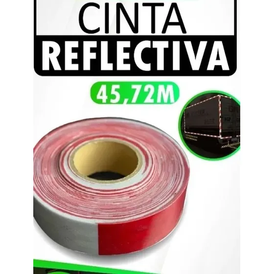 Cinta Reflectiva Blanco Con Rojo Grado Diamante