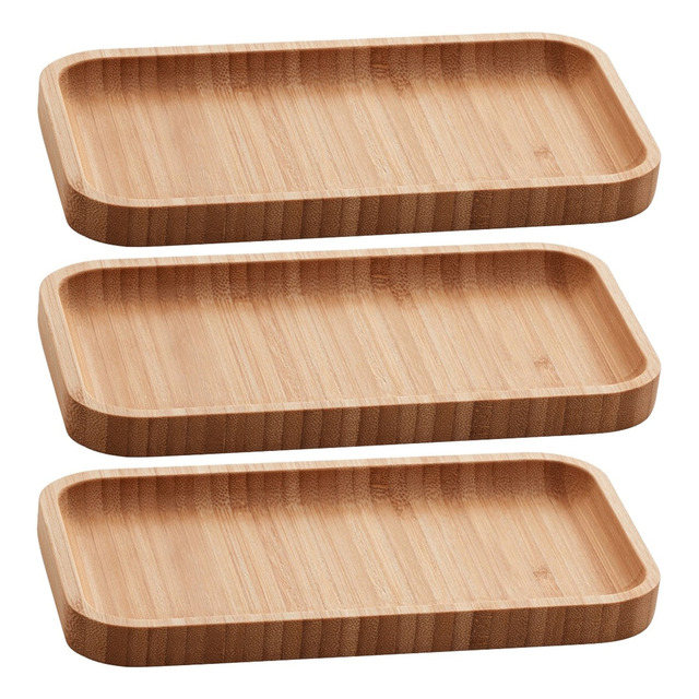 Kit 3 Bandejas De Bambu Retangular Para Cozinha 20x10cm Peti Lyor Hire Kit 3 Bandejas De Bambu Retangular Para Cozinha 20x10cm Peti Lyor Hire