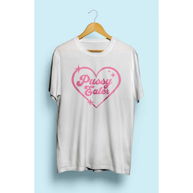 Camiseta Estampada Pussy Eater Pride Wlw Femme Lgbtiq
