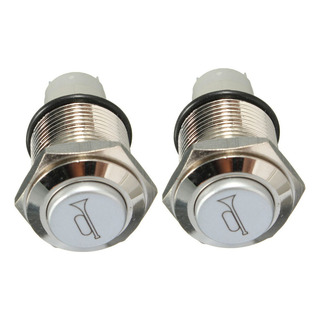 Luz Led De Coche Queenly-2x 12 V 16 Mm Con Botón De Bocina M Luz Led De Coche Queenly-2x 12 V 16 Mm Con Botón De Bocina M