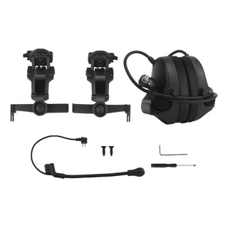 Auriculares De Caza Resistentes Con Micrófono, Negro Auriculares De Caza Resistentes Con Micrófono, Negro