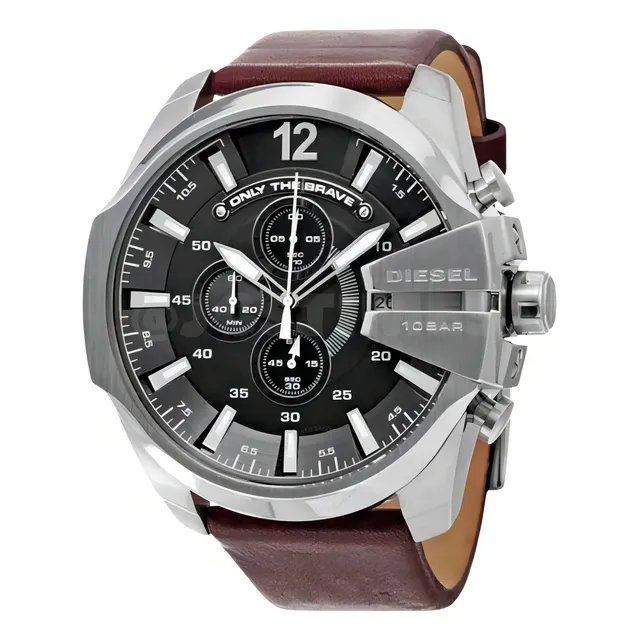 Reloj para hombre Diesel Dz4290 con correa de piel 100% original, color marrón