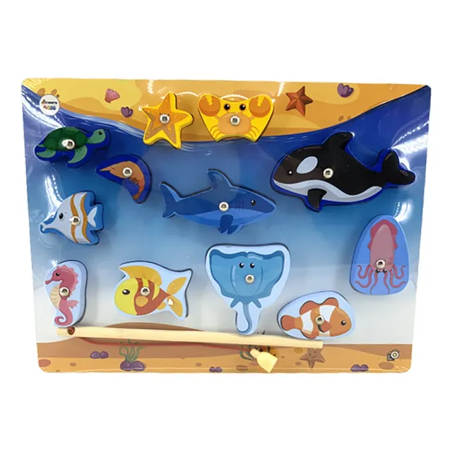 Juego De Pesca Didáctico Madera Imantado Lomas De Zamora
