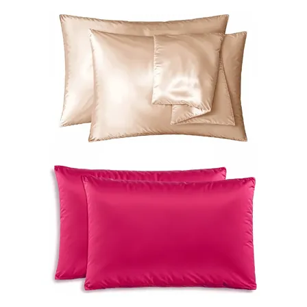 Kit 4 Fronhas Cetim Premium Antifrizz 50x70 Diversas Cores