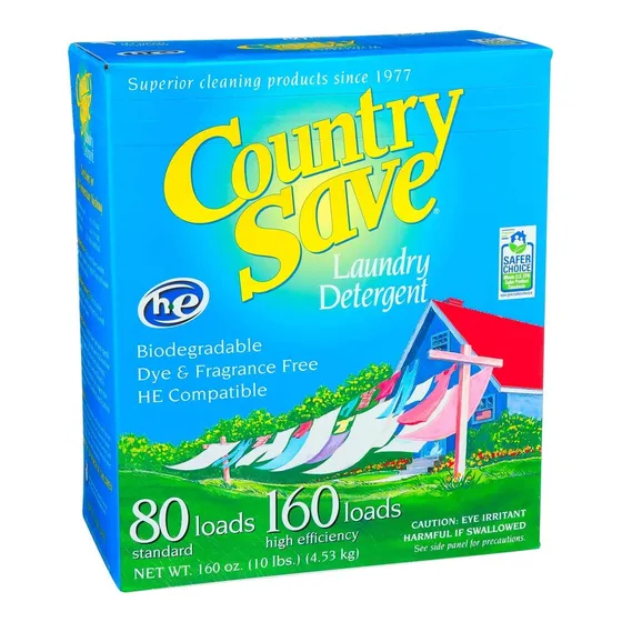 Country Save He - Detergente En Polvo, 10 Lbs, Paquete De 4