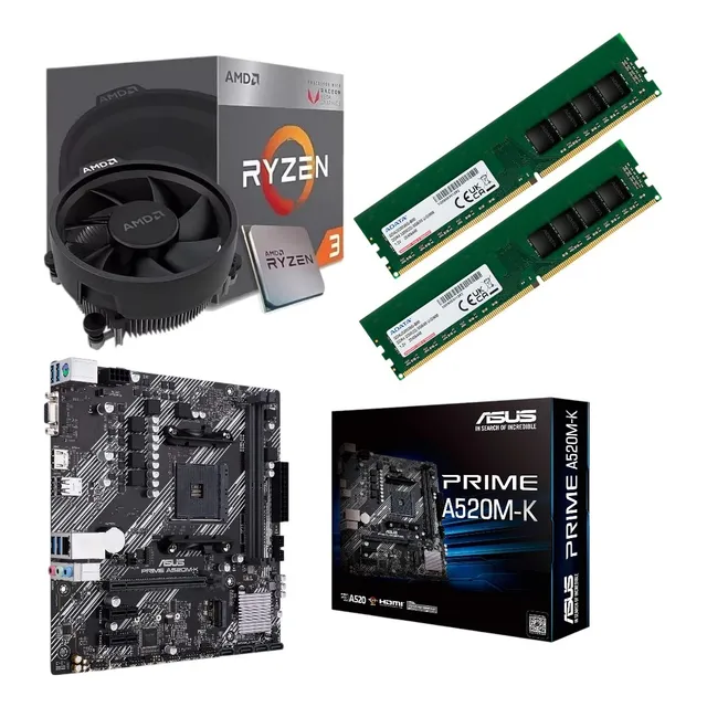 Kit Actualizacion Global Pc Gamer Ryzen 3 3200g A520m-k Am4