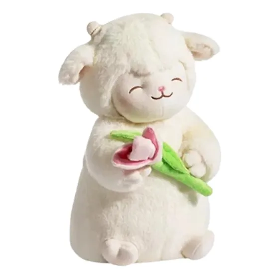Peluche Cordero Tulipan Rosa Original Tendencia 28 Cm