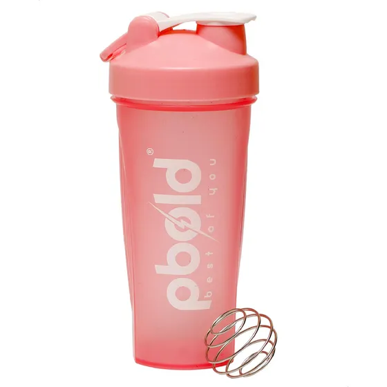 Shaker Termo Botella Vaso Mezclador Blender Bottle Protein Creatina Amino Suplementos Proteinas Porta Gimnasio Gym Fitness Pbold Rosa