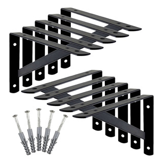 10x Mão Francesa 45cm Preta Acompanha Kit Parafuso E Bucha 10x Mão Francesa 45cm Preta Acompanha Kit Parafuso E Bucha