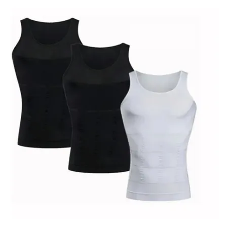Poleras Compresion Hombre Faja Polera Reductora Set X 3