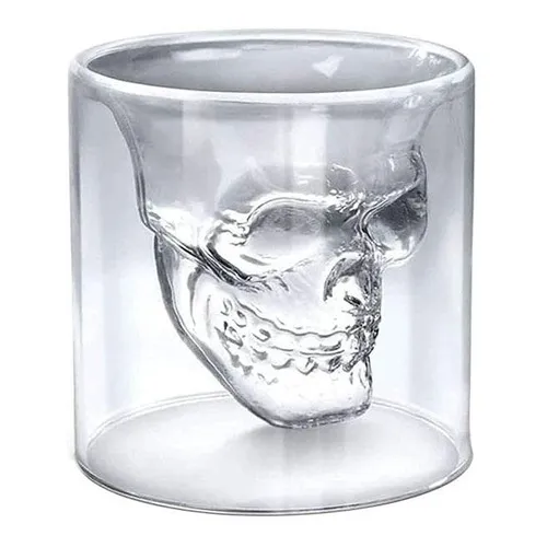 Vasos De Whisky Calavera Color Transparente