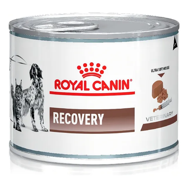 Royal canin veterinary diet canine recovery alimento para perro todos los tamaños sabor mix en lata de 195gr