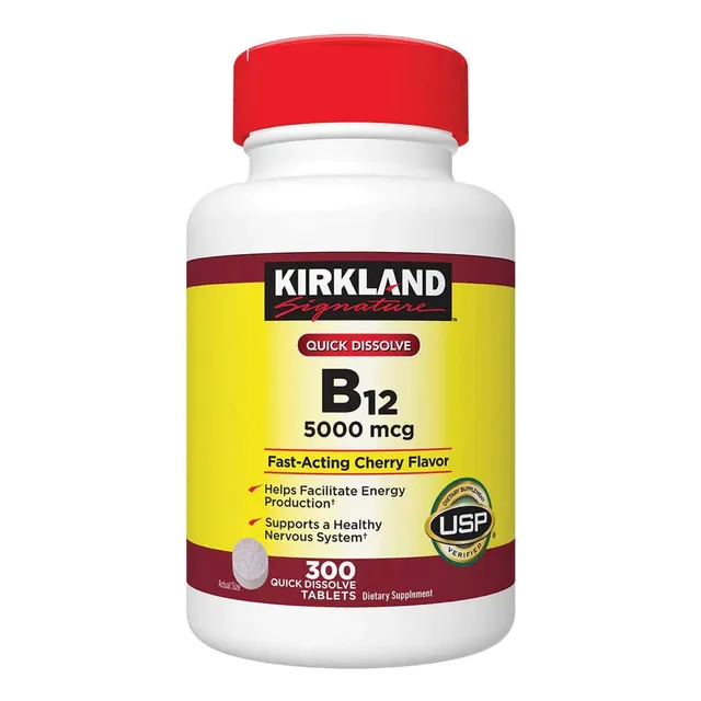 B12 Vitamina 300 Tabletas 5000 Mcg Sublingual Quick Disolve