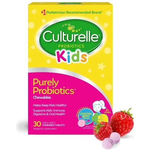 Culturelle Kids Probiotico Para Niño 30 Tabletas Comestibles