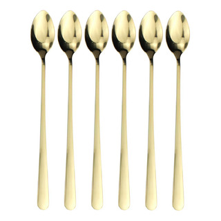 6 Cucharas Mango Largo Para Cafe Te Postres Acero Inoxidable 6 Cucharas Mango Largo Para Cafe Te Postres Acero Inoxidable
