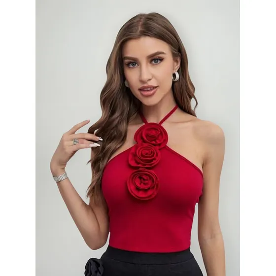 Blusa Con Flores, Ref-4020