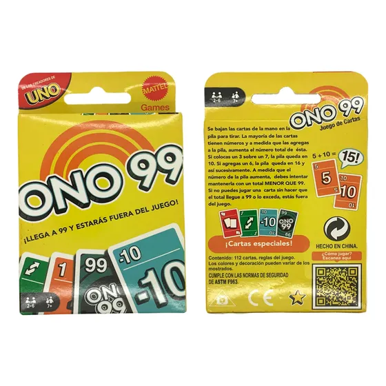 Juego De Cartas Ono 99 - Juego De Mesa