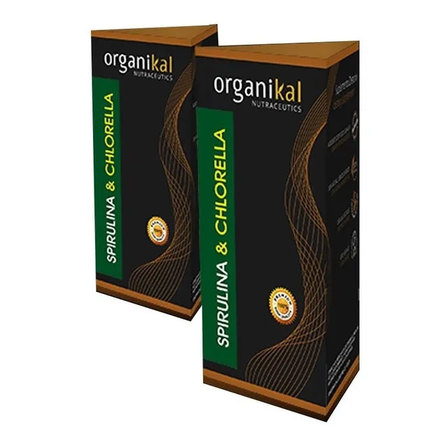 Pack X2 Spirulina Y Chlorella, Capsulas Organikal.