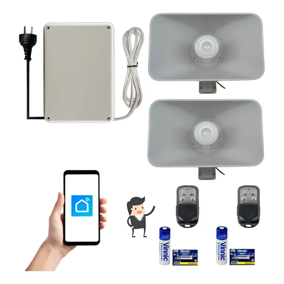Kit Para Para Sirena Exterior Vecinal 30w Wifi Y Control