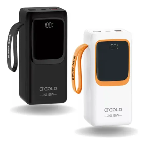 Carregador Power Bank 50000mah Portátil Turbo 22.5w Preto