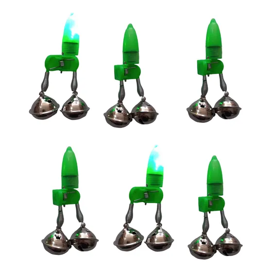 Campanita Cencerro Pack X 6 Avisador Pique Luz A Pila Pesca