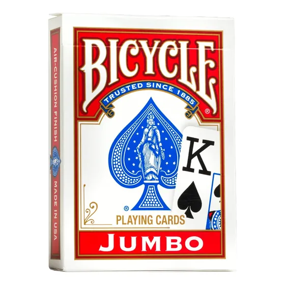 Carta Poker Naipe Baraja Jumbo Bicycle Texas Magia Cardistry