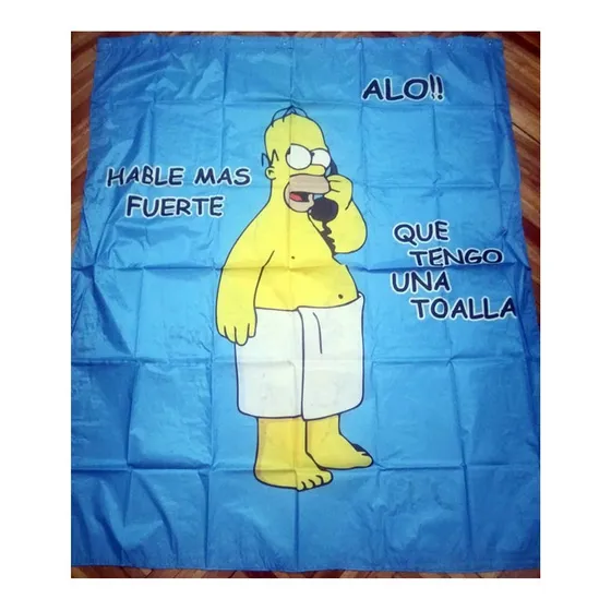 Cortina De Baño De Los Simpsons - Cinetiquetas