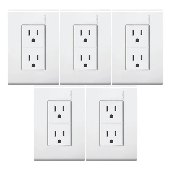 Contacto Dúplex Modus Restyle Blanco Bticino E6028bnr (5 Pz)