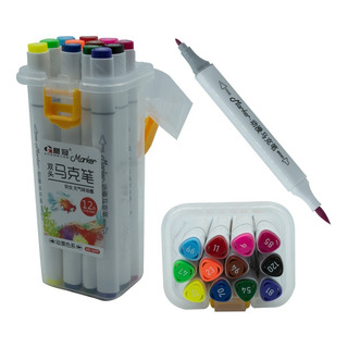 Dual Brush Pens Plumones Doble Punta 12 Pincel Rotulador Dual Brush Pens Plumones Doble Punta 12 Pincel Rotulador