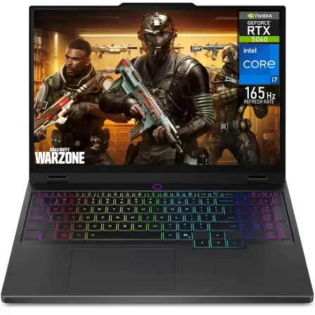 Laptop Gamer Lenovo Legion 5 15irx10 Nvidia Geforce Rtx 5060 Intel Core I7 14700hx 16gb Ddr5 Ssd 512gb 15.1 Wqxga 165hz Teclado Ingles Gaming Competitivo Y Creacion De Contenido Negro