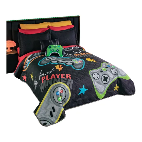 Edredón Neo Gamer Matrimonial Individual Colchas Concord
