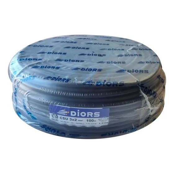 Cable Bajo Goma Negro 3x2 Diors X 100mts U R U