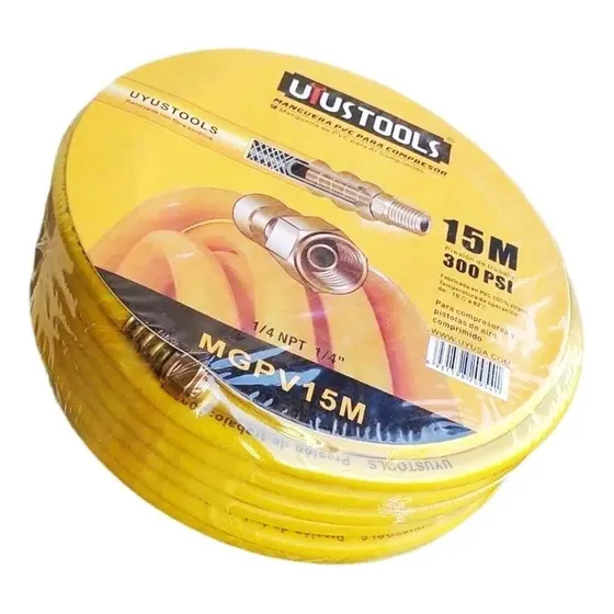Manguera De Aire P/compresor 1/4x15mts 300psi Uyustools