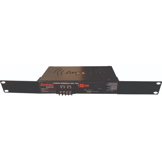 Fonte Nobreak 48v. 10a Com Suporte Para Rack Amfer Telecom 