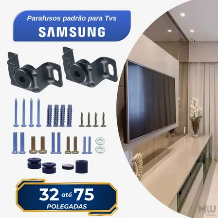 Suporte Para Tv Samsung 50/55/60/65/70/75 Polegadas Fixo Preto