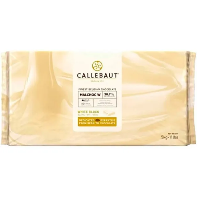 Chocolate Belga, Sem Açúcar, Branco, Malchoc 5kg - Callebaut