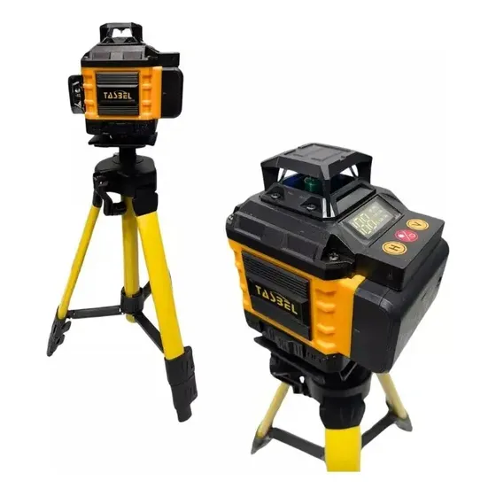 Nivel Laser De 16 Líneas Con Tripode Amarillo + 2 Baterias