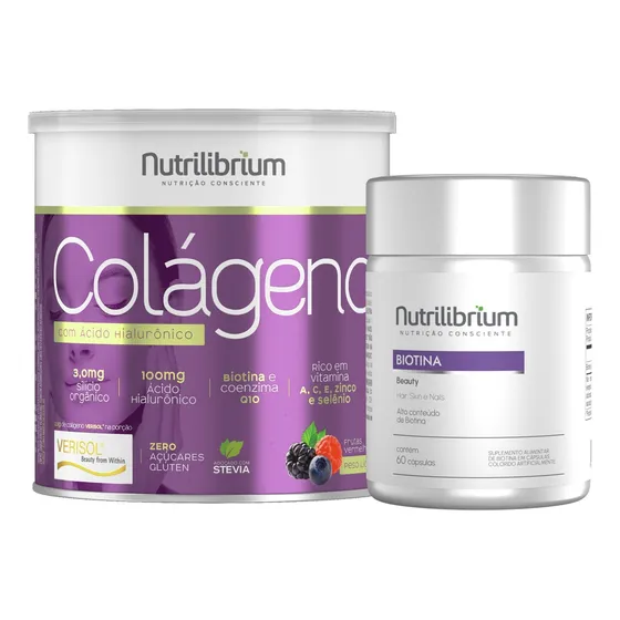 Kit Colágeno Verisol Com Ácido Hialurônico Coq 10 + Biotina