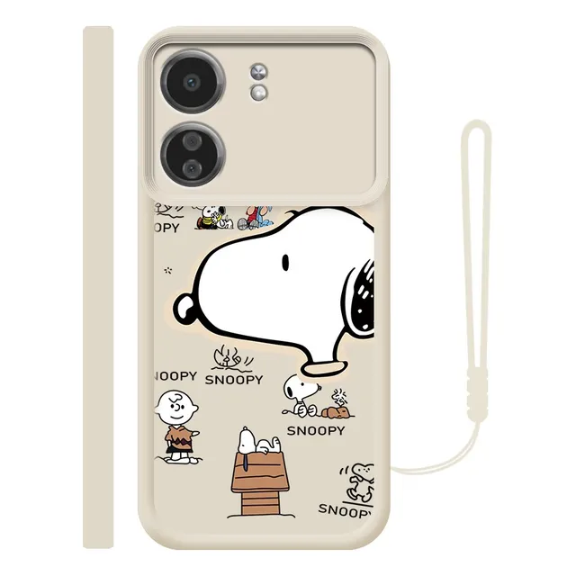 Funda De Silicona Para Xiaomi Dibujos Animados De Cabeza Grande + Correa