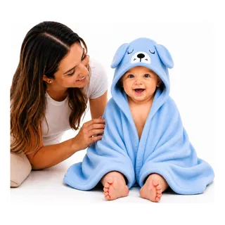 Toalha De Banho Bêbe Infantil Com Capuz Manta Macia Colorida Toalha