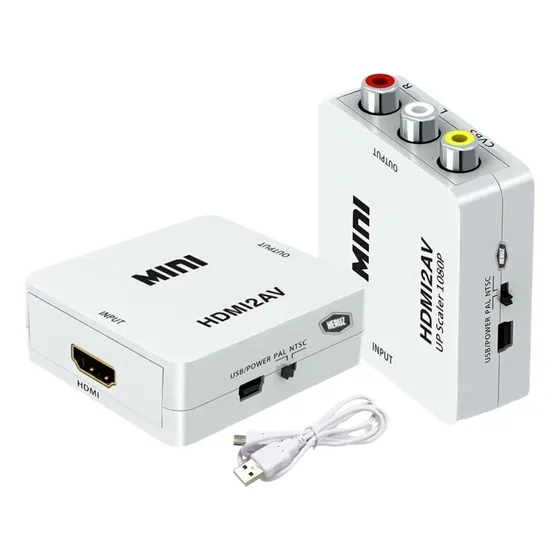 Adaptador Conversor Transforma Hdmi Em Rca Avi Para Tv Tubo