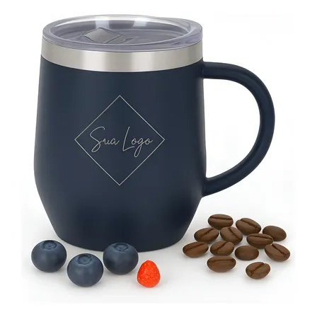 Caneca Térmica Copo Café Agua Chá Com Tampa Personalizado