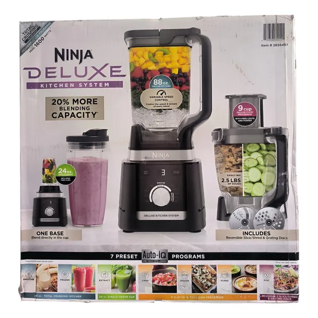 Licuadora Ninja Deluxe, Jarra+2 Vasos+ Procesador. Original