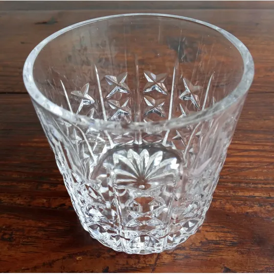 Vasos Cortos De Cristal Tallado Para Whisky - 12 Unidades