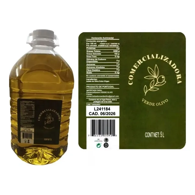 Aceite De Oliva Extra Virgen Garrafa 5 Lts