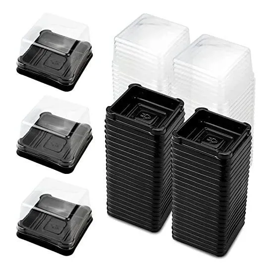 Juego De 100 Mini Cajas Transparente De Comida G1