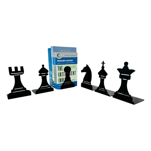  Sujetalibros Decorativos Soporte Sujeta De Libros Ajedrez