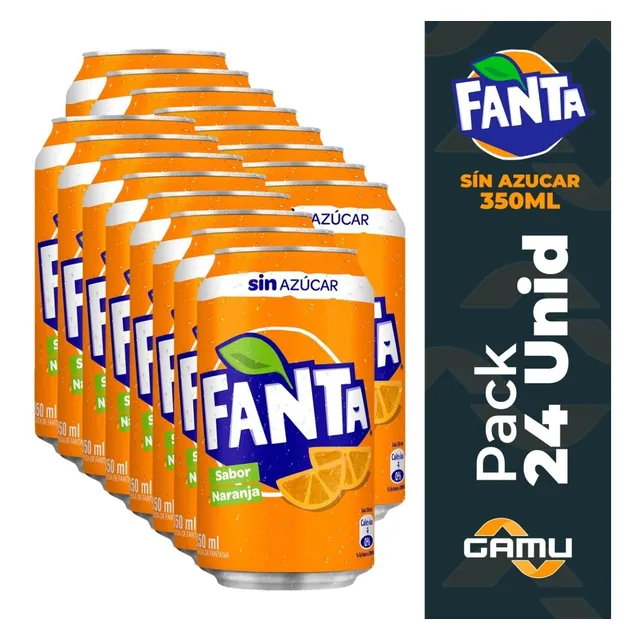 Fanta Zero - 350ml - Pack 24 Latas 