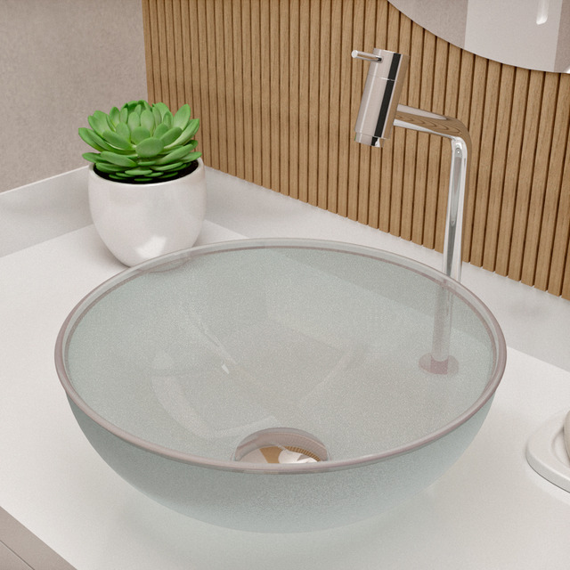 Cuba Pia De Apoio Vidro Redonda 29cm Transparente Para Banheiro Lavabo Cristal Beltempo Cuba Pia De Apoio Vidro Redonda 29cm Transparente Para Banheiro Lavabo Cristal Beltempo