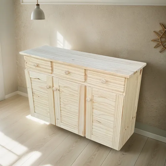 Bajo Alacena 3 Puertas | Aparador Mueble Cocina | Sin Lustre
